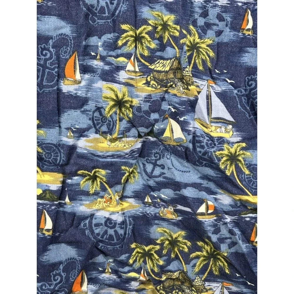 Vintage Walt Disney World Hawaiian Shirt‎ Size XL Blue Mickey Mouse